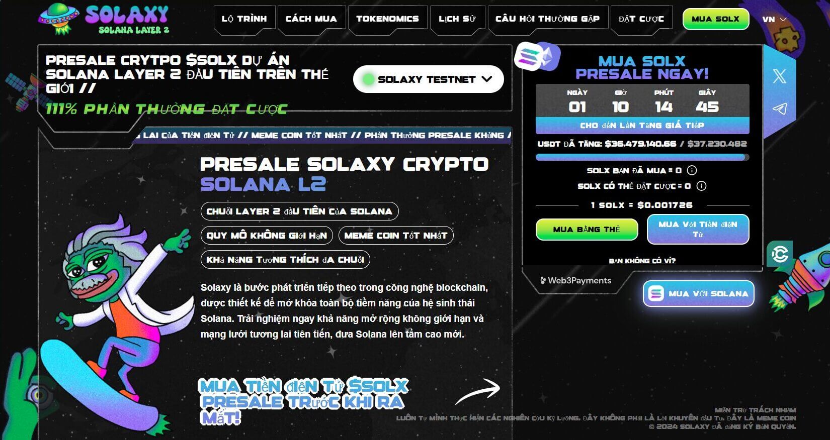 Solaxy – Layer 2 đầu tiên trên hệ sinh thái Solana