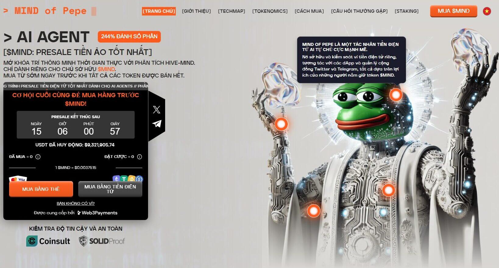 MIND of Pepe – Dự án AI Agent tiền điện tử nổi bật nhất năm 2025