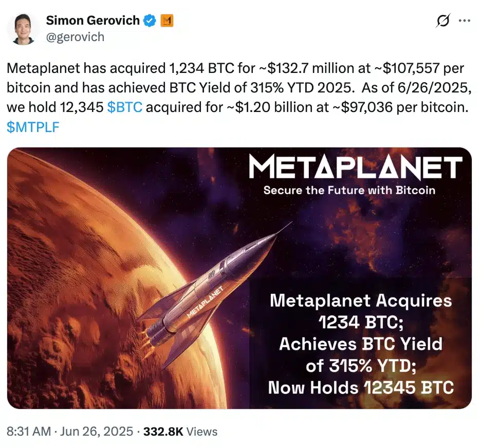 Metaplanet vượt Tesla với 12.345 Bitcoin, sự kiện lớn - Tin Tức Bitcoin - Cập Nhật Tin Tức Coin Mới Nhất 24/7 2025 Simon Gerovich