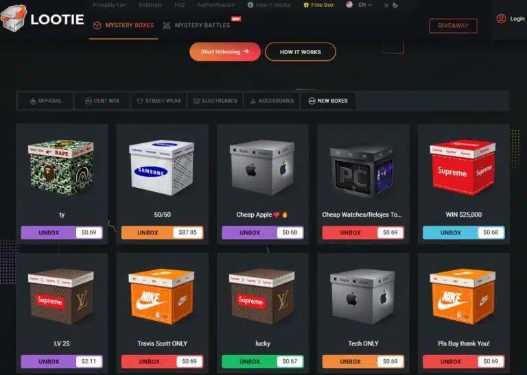 Looties Grab Boxes – Hộp bí ẩn độc đáo với nhiều đặc quyền