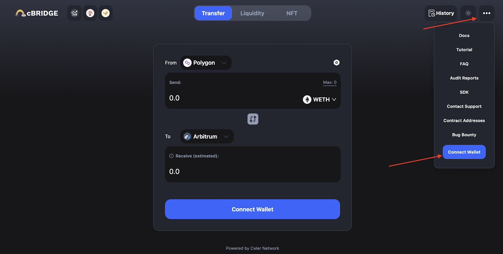 Giao diện Celer Network