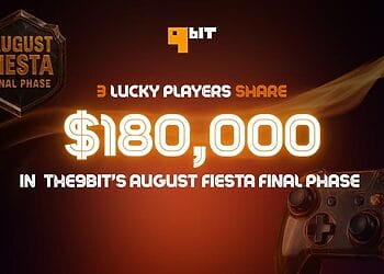 3 người chơi may mắn chia nhau 180.000 USD tại Fiesta Finale tháng 8 của the9bit