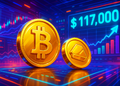 Bitcoin tái lập tương quan với vàng khi giá BTC gần 117.000 USD
