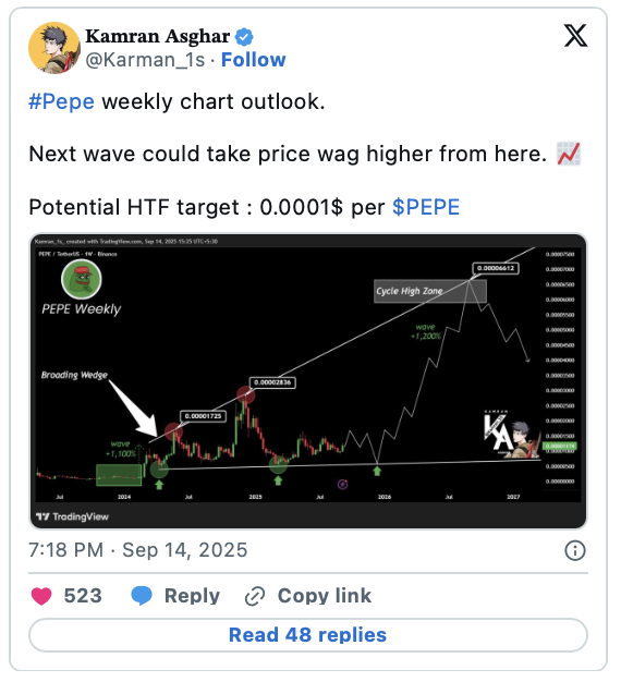 Dự Báo Giá Pepe: Có Thể Tăng 13 Lần Trước 2026 – Token Mới Giúp Người Dùng Kiếm PEPE Thụ Động - Tin Tức Bitcoin - Cập Nhật Tin Tức Coin Mới Nhất 24/7 2025