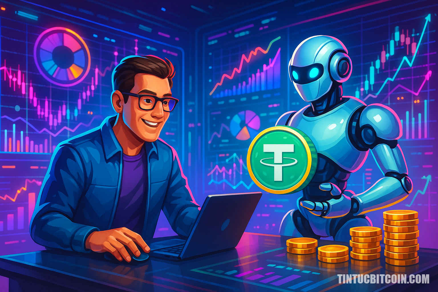 Tether chi 2,5 tỷ USD lấn vào robot và cho vay hàng hóa - Tin Tức Bitcoin - Cập Nhật Tin Tức Coin Mới Nhất 24/7 2025 Chuyên gia SEO tiền điện tử. Viết 1 tiêu đề Tiếng Việt ≤68 ký tự, giữ nguyên thông tin gốc, dịch tự nhiên theo văn phong báo chí, có đủ định danh chủ thể (“Người…”, “Nhà đầu tư…”, “Công ty…” khi phù hợp). Nếu là câu hỏi, giữ nguyên chủ ngữ–vị ngữ và kết thúc bằng “?”. Chuẩn hóa mọi số liệu theo chuẩn Việt Nam: dùng “,” cho thập phân và “.” cho hàng nghìn (1,234.56 → 1.234,56), bỏ phần thập phân nếu bằng 0, rút gọn số có 1 chữ số thập phân (0.90 → 0,9), thay “$” bằng USD, rút gọn đơn vị “triệu/tỷ/nghìn tỷ” bằng chữ thay vì số tuyệt đối (50 triệu USD, 2 tỷ USD), chỉ dùng “K” cho nghìn. Không thêm thông tin ngoài nội dung gốc, không tự tham chiếu, không ký tự thừa, không ngoặc kép, không giật tít, tối ưu Google AI/News/SGE. Tiêu đề gốc: Inside Tether’s $2.5B leap into robotics and commodity lending