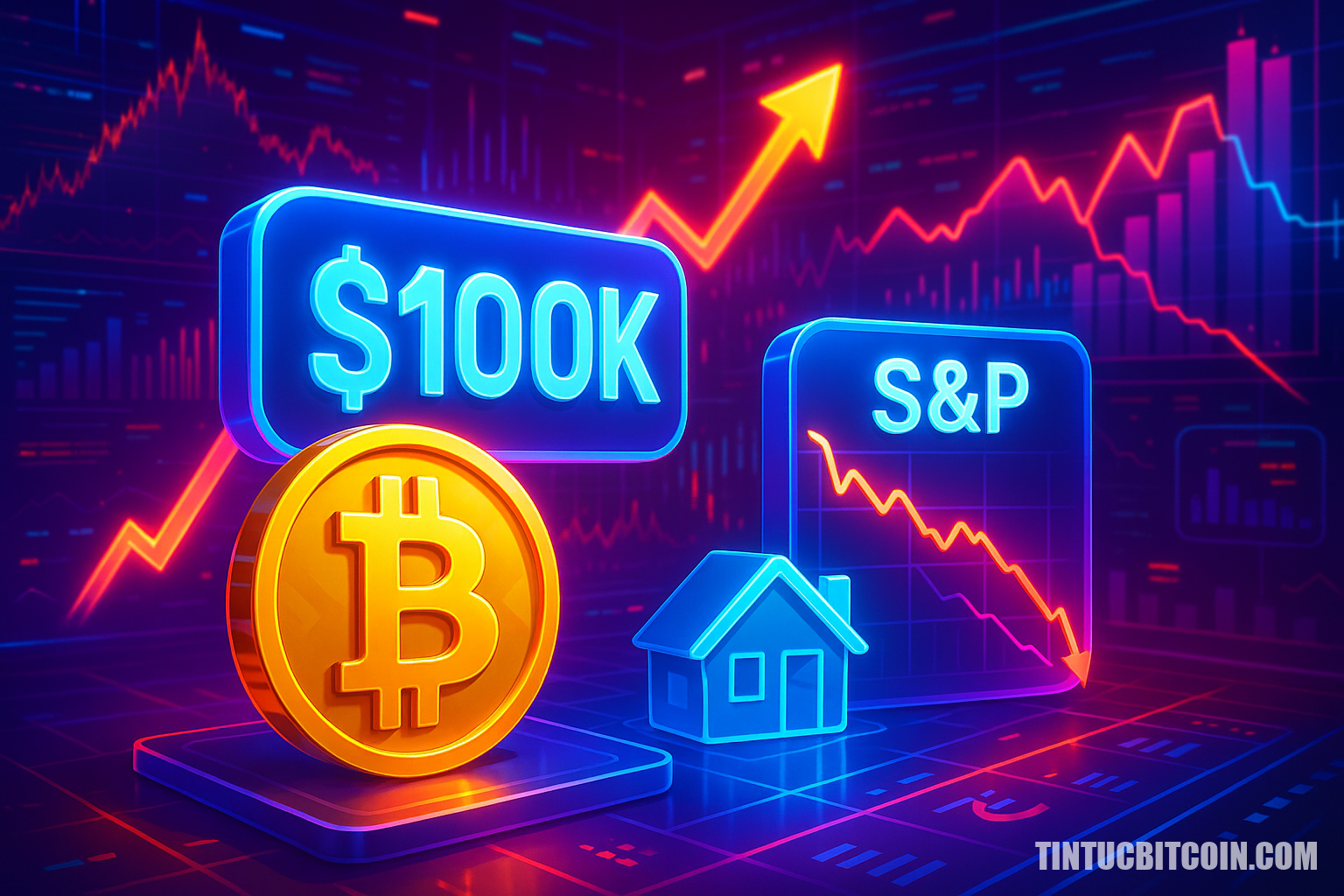 Bitcoin bám 100K USD – Có chống đỡ đà giảm S&P khi nhà ở yếu? - Tin Tức Bitcoin - Cập Nhật Tin Tức Coin Mới Nhất 24/7 2025 Bitcoin bám 100K USD – Có chống đỡ đà giảm S&P khi nhà ở yếu?