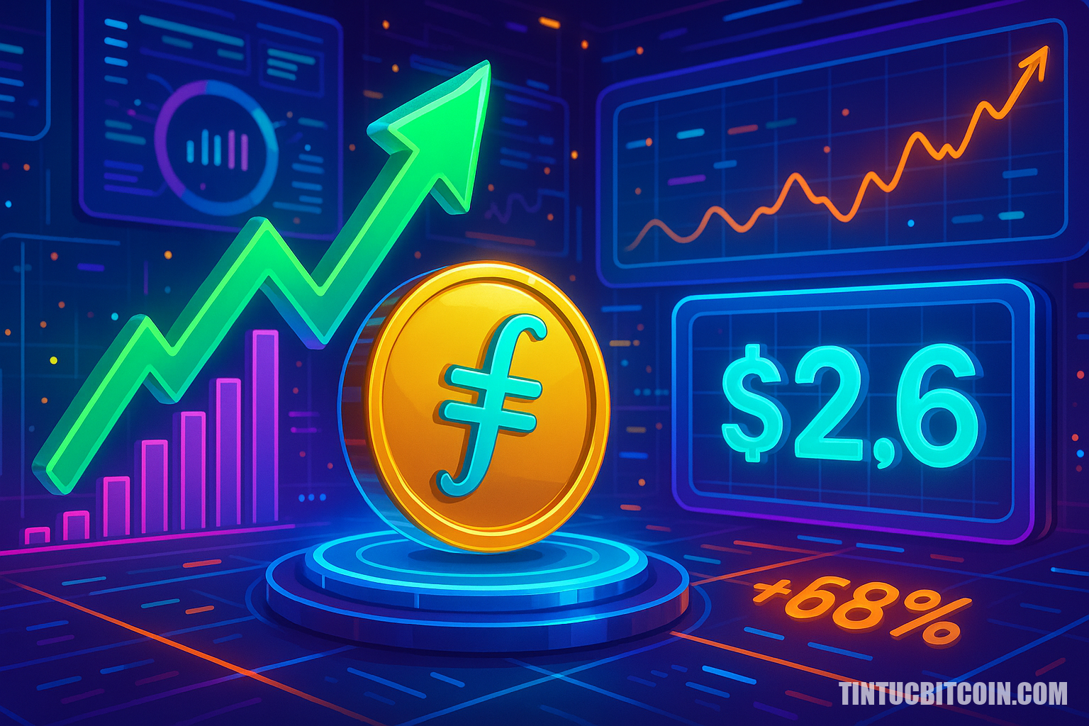 Filecoin tăng 68% – Cơn sốt DePIN có đẩy FIL lên USD 2,6? - Tin Tức Bitcoin - Cập Nhật Tin Tức Coin Mới Nhất 24/7 2025 Filecoin tăng 68% – Cơn sốt DePIN có đẩy FIL lên USD 2,6?