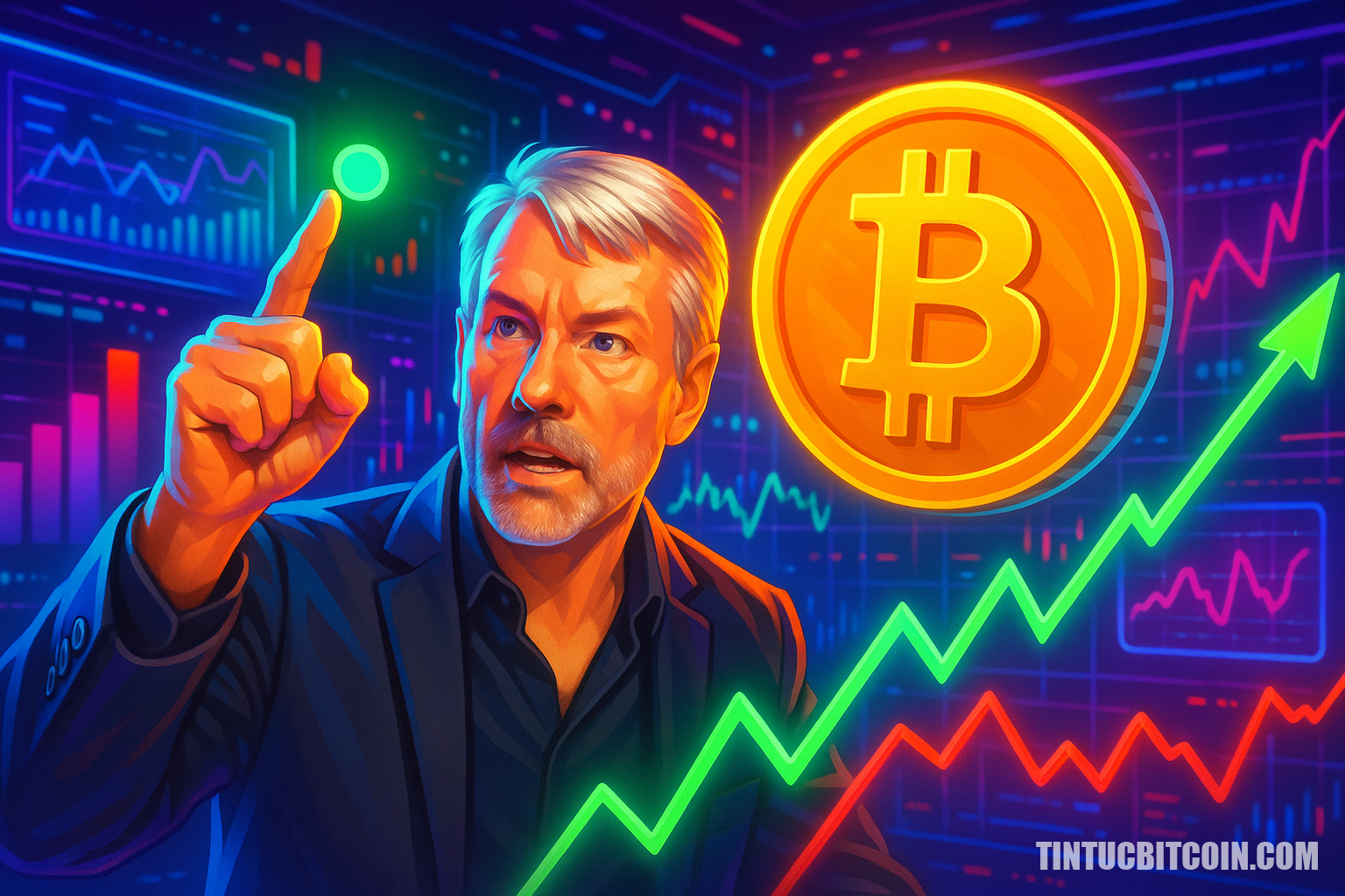 Michael Saylor ám chỉ chấm xanh: tín hiệu tăng hay cảnh báo Bitcoin? - Tin Tức Bitcoin - Cập Nhật Tin Tức Coin Mới Nhất 24/7 2025 Michael Saylor ám chỉ chấm xanh: tín hiệu tăng hay cảnh báo Bitcoin?