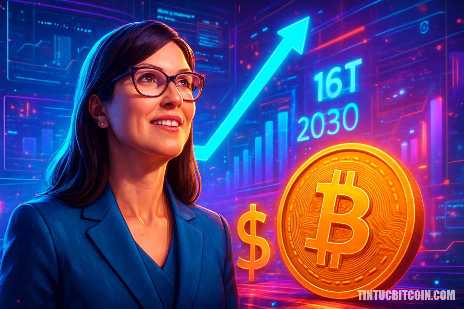 Cathie Wood dự báo Bitcoin đạt vốn hóa 16 nghìn tỷ USD năm 2030 - Tin Tức Bitcoin - Cập Nhật Tin Tức Coin Mới Nhất 24/7 2026 Cathie Wood dự báo Bitcoin đạt vốn hóa 16 nghìn tỷ USD năm 2030