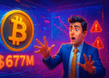 Nhà đầu tư Bitcoin chịu thanh lý 677 triệu USD, 3 tín hiệu rủi ro