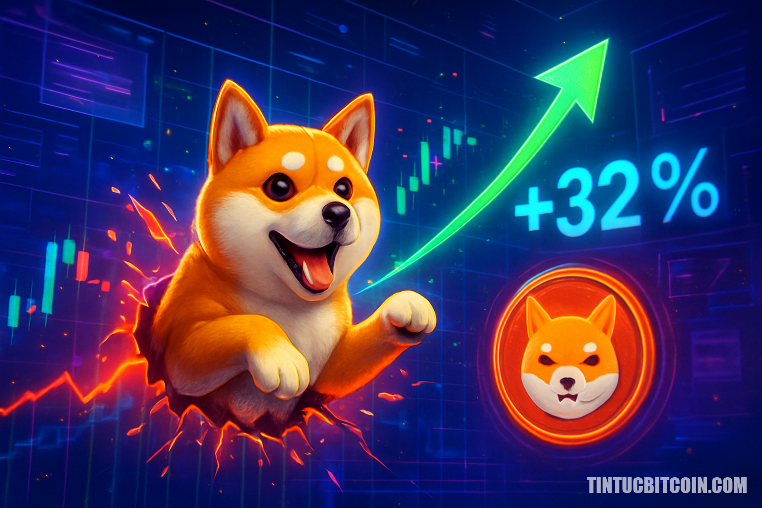 Shiba Inu phá kháng cự then chốt, SHIB sắp tăng 32%? - Tin Tức Bitcoin - Cập Nhật Tin Tức Coin Mới Nhất 24/7 2026 Shiba Inu phá kháng cự then chốt, SHIB sắp tăng 32%?