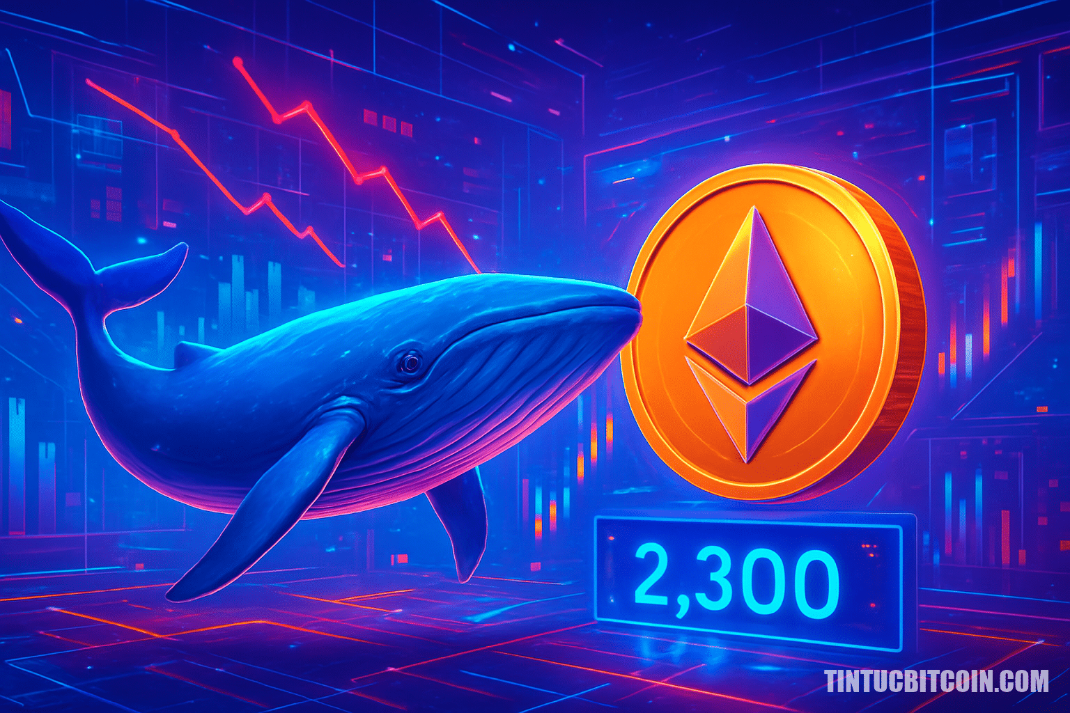 Cá voi mua vào khi Ethereum giảm về 2.300 USD sau 1,2 tỷ USD thanh lý - Tin Tức Bitcoin - Cập Nhật Tin Tức Coin Mới Nhất 24/7 2026 Cá voi mua vào khi Ethereum giảm về 2.300 USD sau 1,2 tỷ USD thanh lý