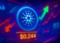 Cardano bảo vệ mốc 0,244 USD, on-chain có kéo ADA giảm?