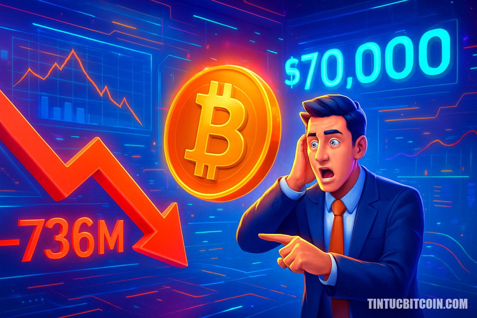 Nhà đầu tư bán khống bị thanh lý 736 triệu USD khi Bitcoin về 70.000 USD? - Tin Tức Bitcoin - Cập Nhật Tin Tức Coin Mới Nhất 24/7 2026 Nhà đầu tư bán khống bị thanh lý 736 triệu USD khi Bitcoin về 70.000 USD?