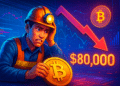 Thợ đào Bitcoin chịu áp lực khi BTC giảm dưới 80.000 USD