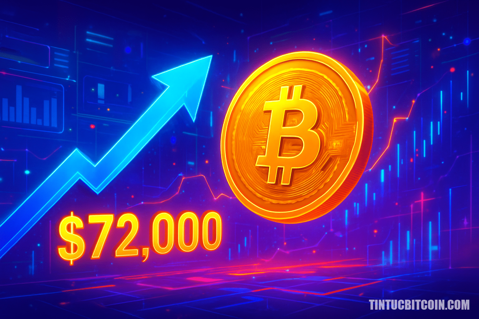 Bitcoin áp sát 72.000 USD nhưng thiết lập giá rất mong manh