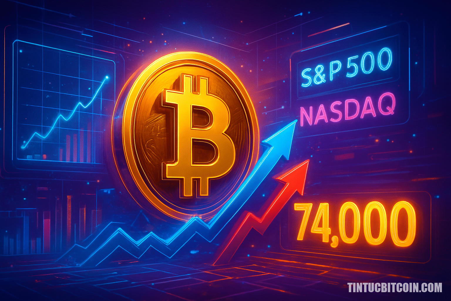 Bitcoin lấy lại sức mạnh so với S&P 500, Nasdaq, hướng 74.000 USD - Tin Tức Bitcoin - Cập Nhật Tin Tức Coin Mới Nhất 24/7 2026 Bitcoin lấy lại sức mạnh so với S&P 500, Nasdaq, hướng 74.000 USD