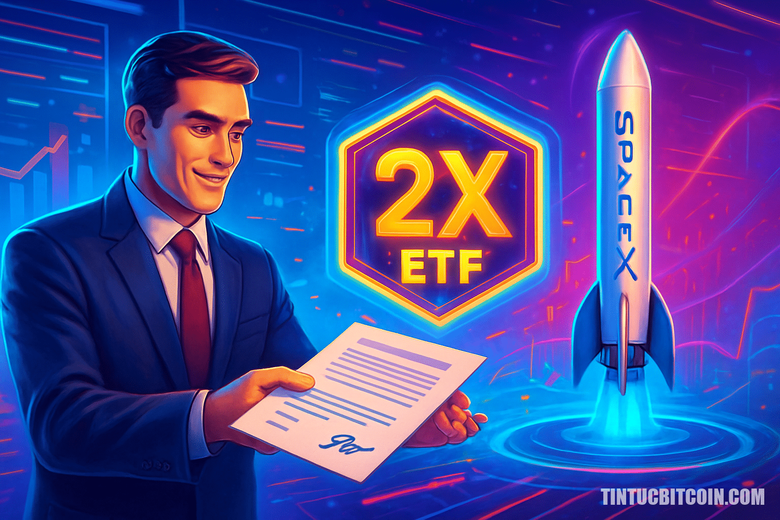 Nhà quản lý tài sản Mỹ nộp hồ sơ ETF đòn bẩy 2x cho SpaceX - Tin Tức Bitcoin - Cập Nhật Tin Tức Coin Mới Nhất 24/7 2026 Nhà quản lý tài sản Mỹ nộp hồ sơ ETF đòn bẩy 2x cho SpaceX