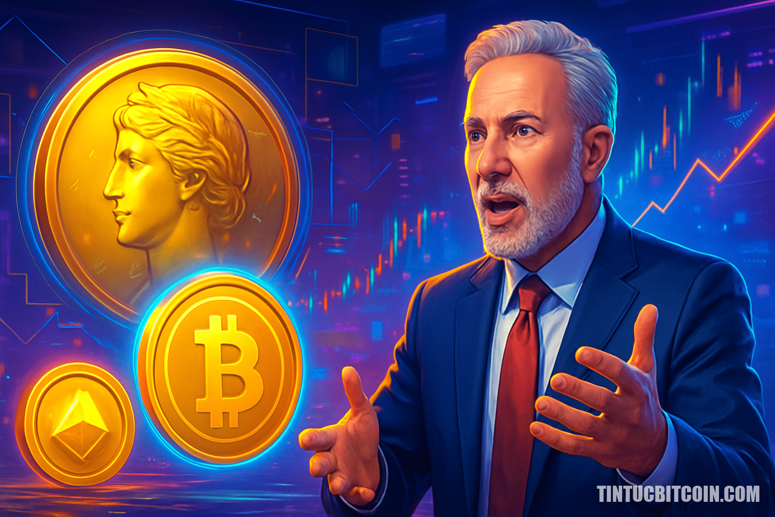 Peter Schiff khơi mào tranh luận vàng token hóa và Bitcoin - Tin Tức Bitcoin - Cập Nhật Tin Tức Coin Mới Nhất 24/7 2026 Peter Schiff khơi mào tranh luận vàng token hóa và Bitcoin