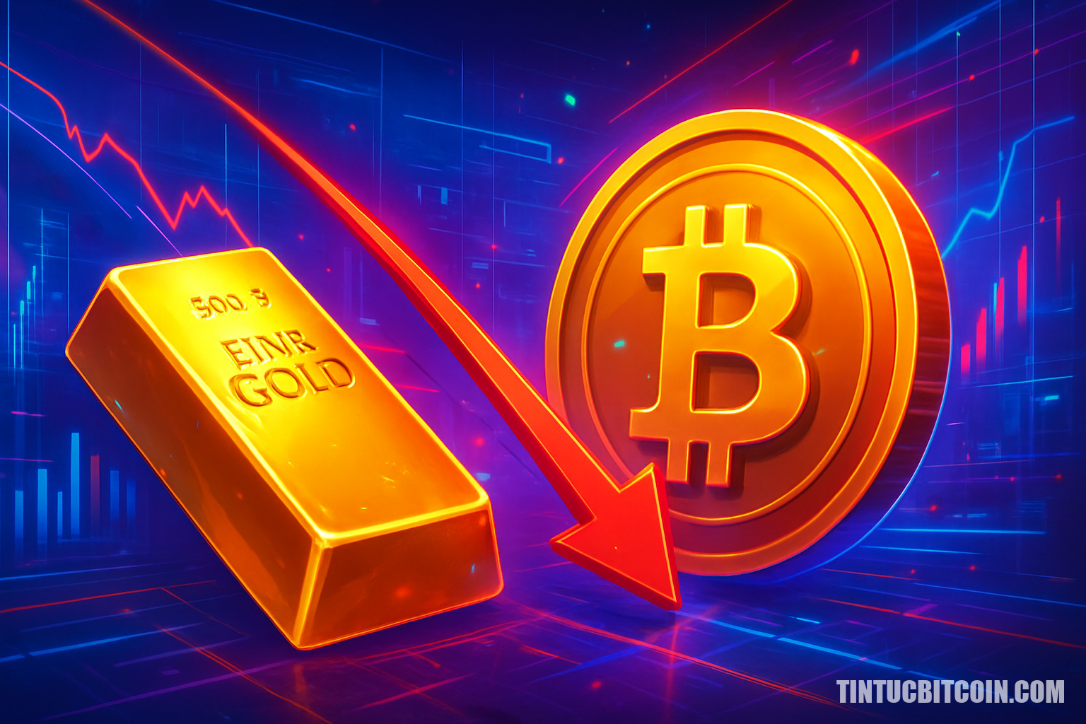 Vàng thủng hỗ trợ quan trọng, giảm 3,7%: Crypto chịu áp lực? - Tin Tức Bitcoin - Cập Nhật Tin Tức Coin Mới Nhất 24/7 2026 Vàng thủng hỗ trợ quan trọng, giảm 3,7%: Crypto chịu áp lực?