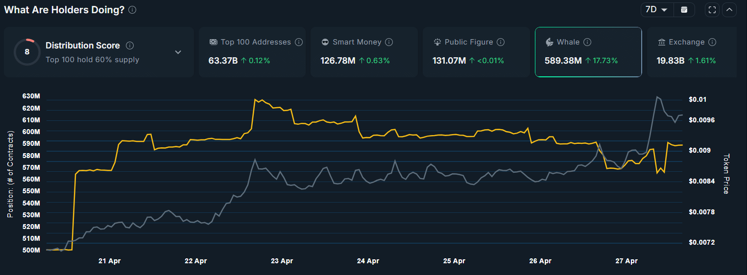 PENGU whales activity