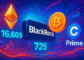 BlackRock chuyển 16.609 ETH và 725 BTC lên Coinbase Prime