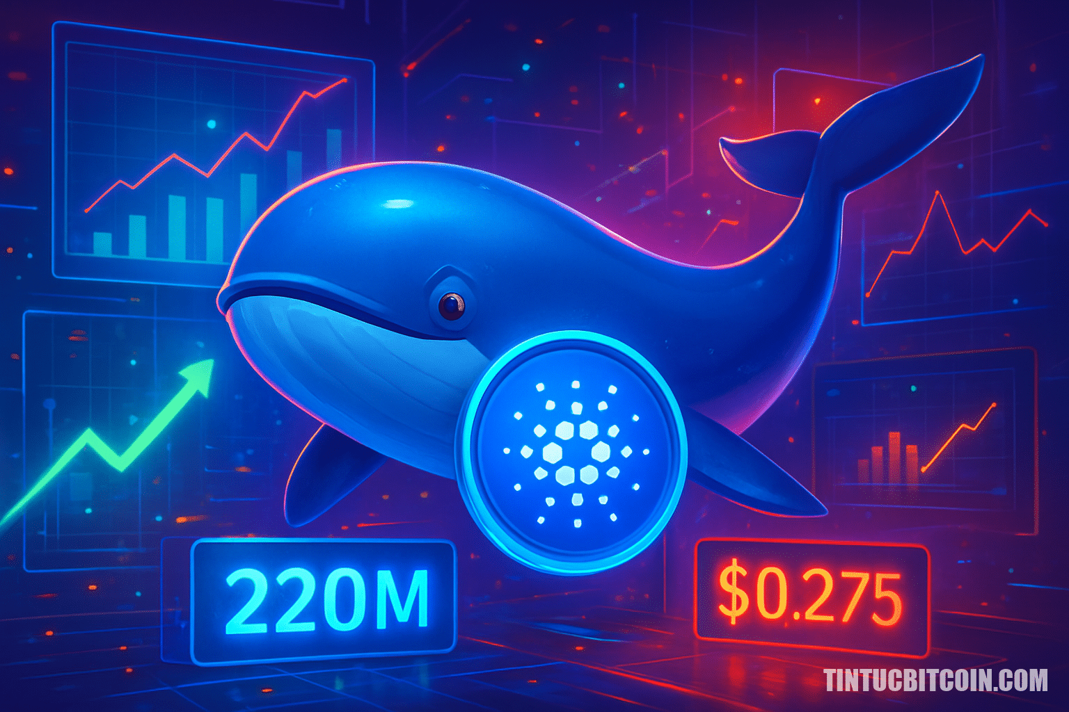 Cá voi Cardano mua 220 triệu ADA, vì sao giá dưới 0,275 USD? - Tin Tức Bitcoin - Cập Nhật Tin Tức Coin Mới Nhất 24/7 2026 Cá voi Cardano mua 220 triệu ADA, vì sao giá dưới 0,275 USD?