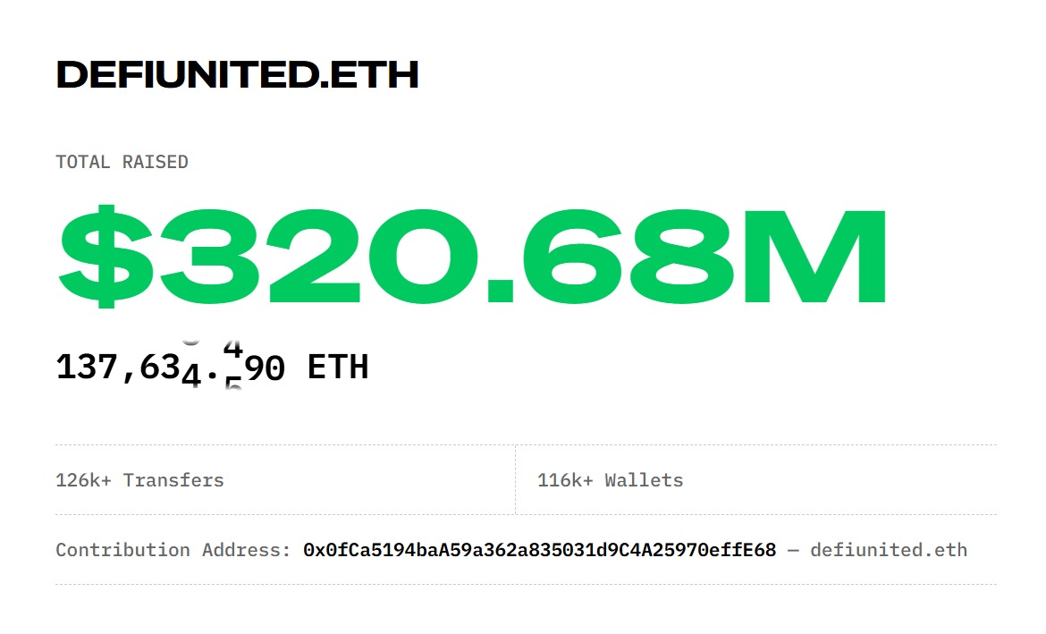 DeFi United donations