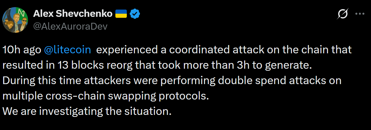 Litecoin lộ coordination yếu sau đợt reorg 13 khối - Tin Tức Bitcoin - Cập Nhật Tin Tức Coin Mới Nhất 24/7 2026