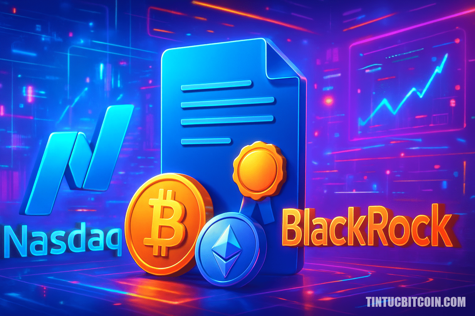 Nasdaq xin gia hạn chuyển đổi ETF IBIT và ETHA của BlackRock - Tin Tức Bitcoin - Cập Nhật Tin Tức Coin Mới Nhất 24/7 2026 Nasdaq xin gia hạn chuyển đổi ETF IBIT và ETHA của BlackRock