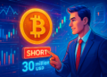 Nhà đầu tư mở short Bitcoin 30 triệu USD: tín hiệu tạo đáy?
