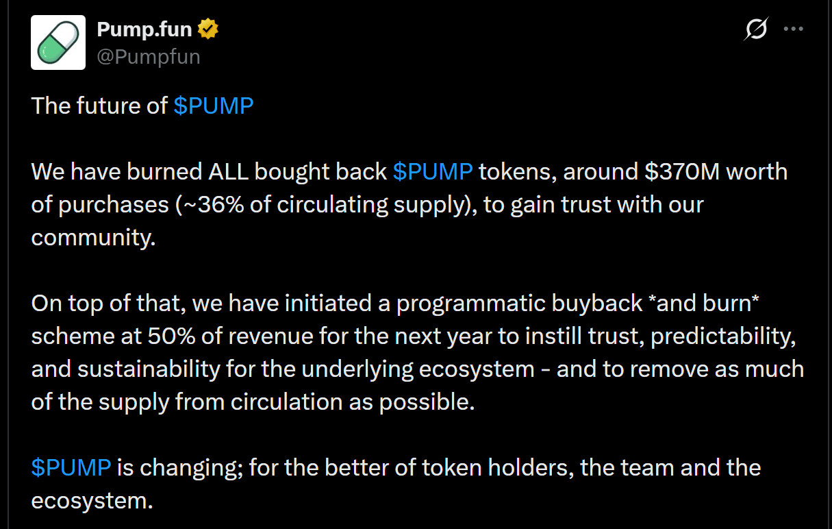 Pump.fun đốt 370 triệu USD, cung giảm 36% có giữ đà tăng PUMP? - Tin Tức Bitcoin - Cập Nhật Tin Tức Coin Mới Nhất 24/7 2026