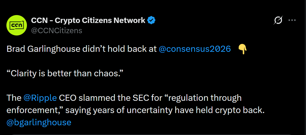 Garlinghouse đưa Ripple vào mở rộng crypto cho tổ chức: cởi mở có mở adoption? - Tin Tức Bitcoin - Cập Nhật Tin Tức Coin Mới Nhất 24/7 2026
