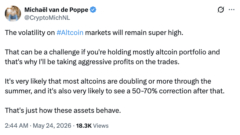 Altcoin có đang thức dậy hay Bitcoin vẫn dẫn dắt? - Tin Tức Bitcoin - Cập Nhật Tin Tức Coin Mới Nhất 24/7 2026 The volatility of altcoins