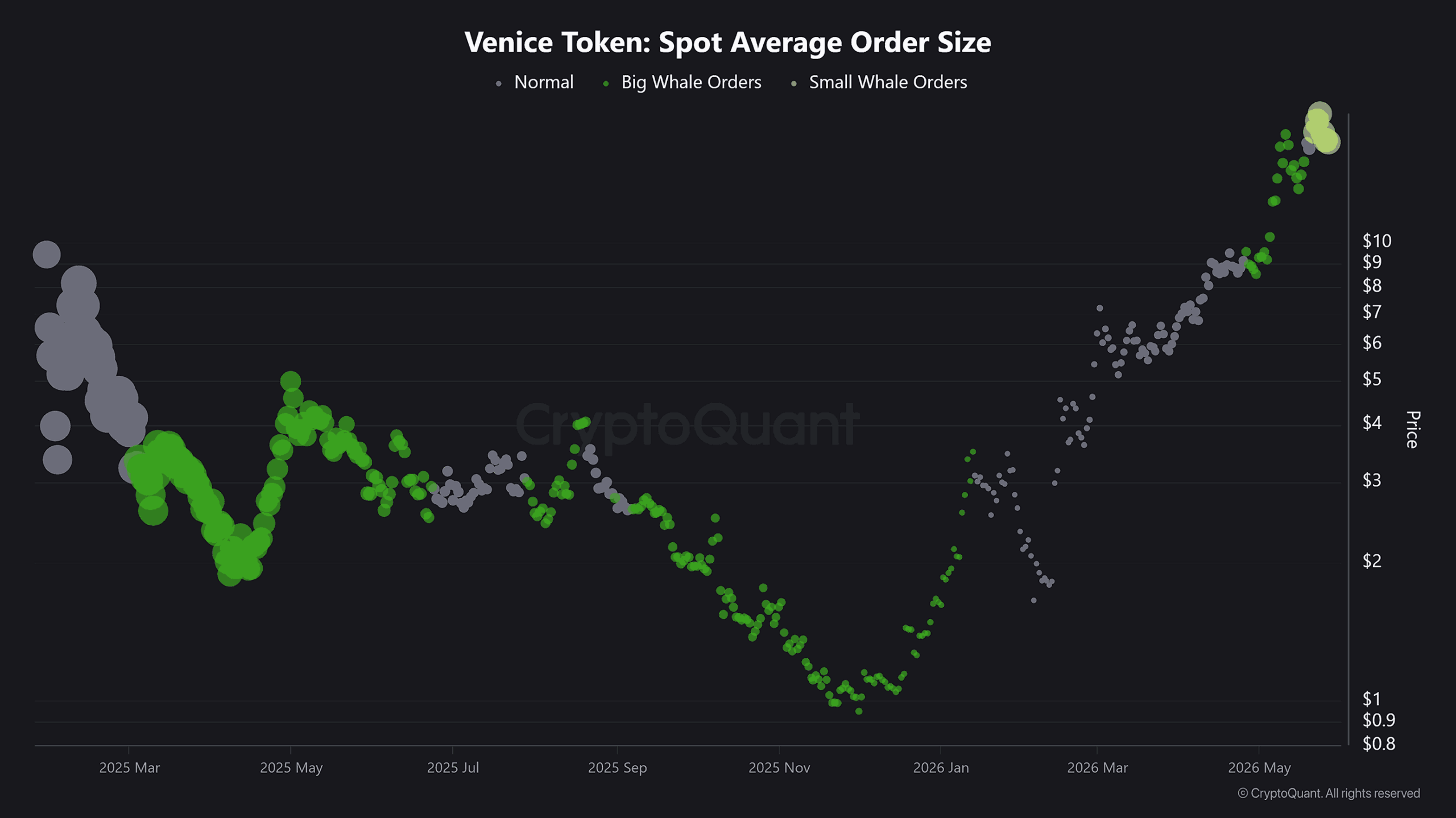 VVV Spot Average Order Size