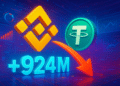 Binance ghi nhận dòng USDT ròng rút ra 924 triệu USD trong 24 giờ