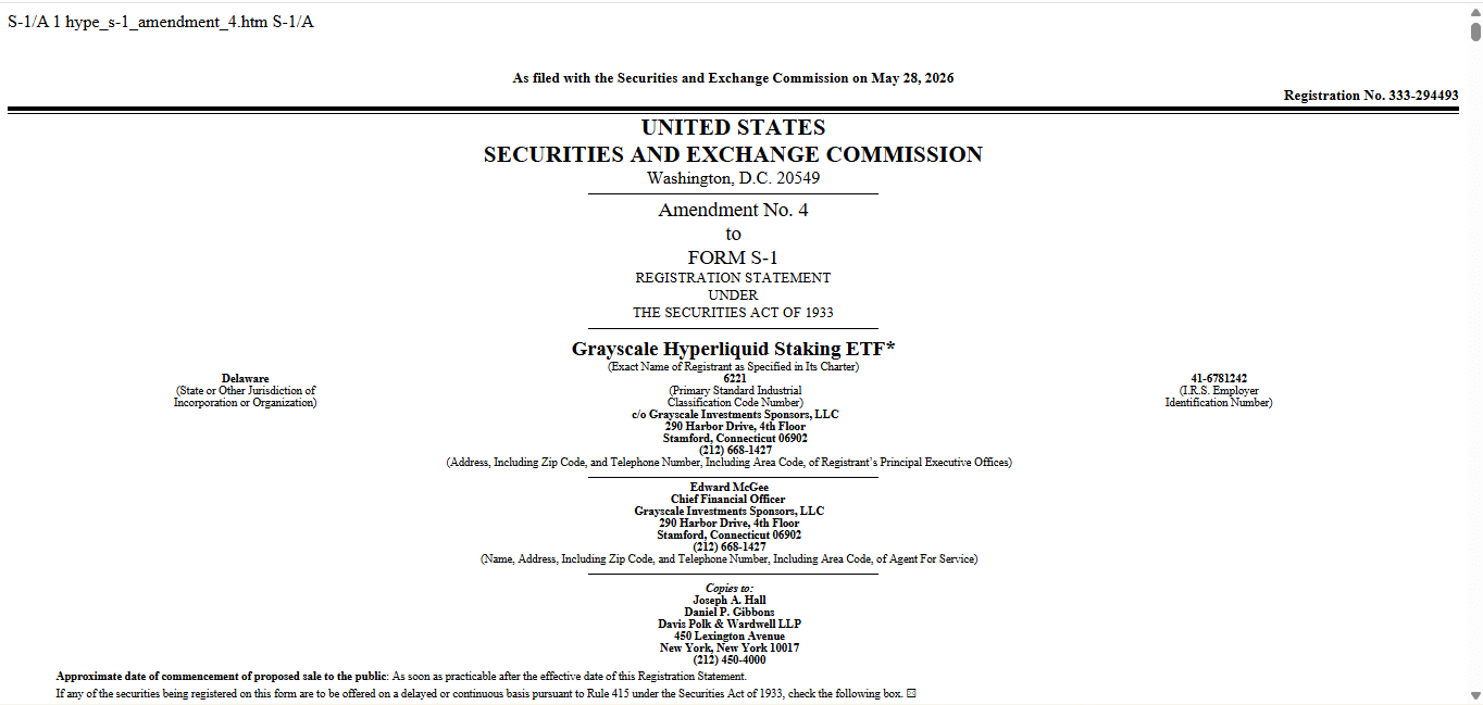 Grayscale Hyperliquid Staking ETF