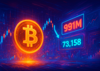 Thanh lý lệnh Long BTC có thể chạm 991 triệu USD dưới 73.158 USD