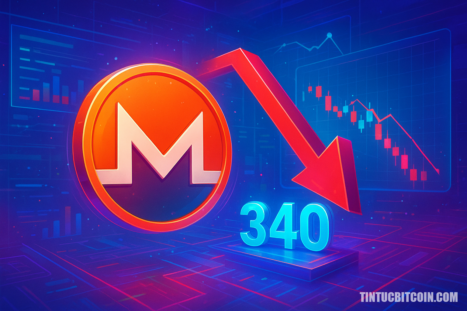 XMR lặp lại chu kỳ giảm giá, mất hỗ trợ 340 USD? - Tin Tức Bitcoin - Cập Nhật Tin Tức Coin Mới Nhất 24/7 2026 XMR lặp lại chu kỳ giảm giá, mất hỗ trợ 340 USD?