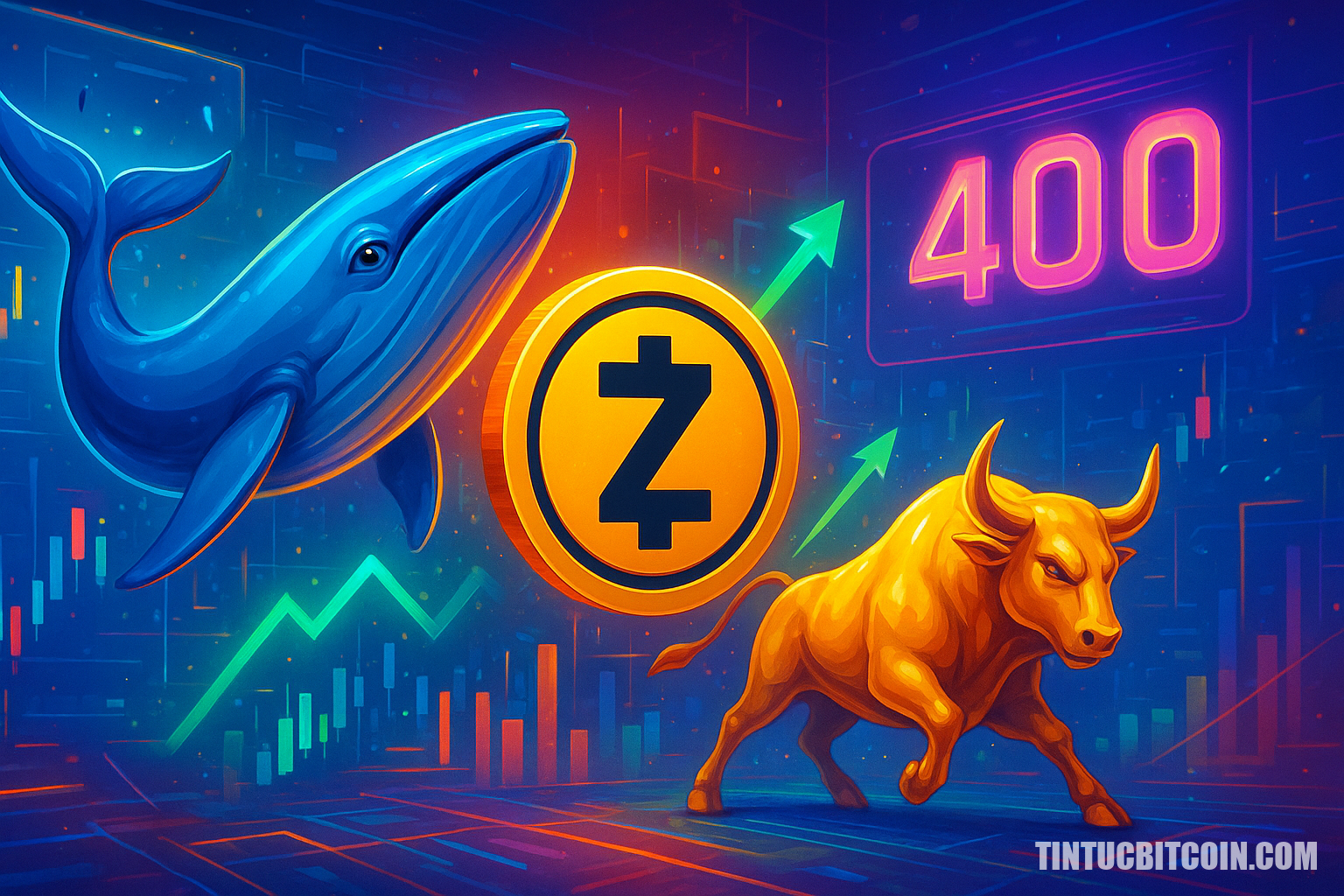 Cá voi Zcash rút lui, phe bò có giữ được mốc 400 USD? - Tin Tức Bitcoin - Cập Nhật Tin Tức Coin Mới Nhất 24/7 2026 Cá voi Zcash rút lui, phe bò có giữ được mốc 400 USD?