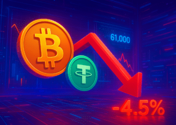 BTC/USDT giảm dưới 61.000 USD, mất 4,55% trong 24 giờ