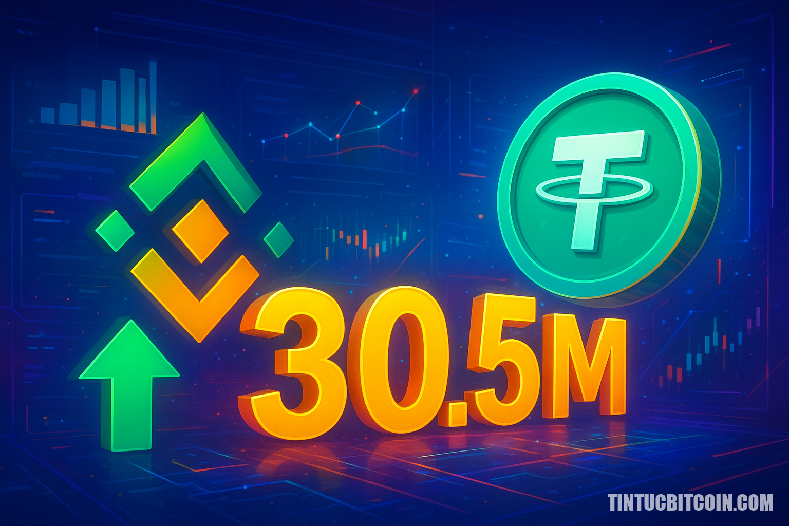 Binance ghi nhận 30,5 triệu USDT ròng chảy vào trong 1 giờ qua - Tin Tức Bitcoin - Cập Nhật Tin Tức Coin Mới Nhất 24/7 2026 Binance ghi nhận 30,5 triệu USDT ròng chảy vào trong 1 giờ qua