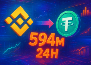 Binance ghi nhận dòng USDT ròng rút ra 594 triệu USD trong 24 giờ