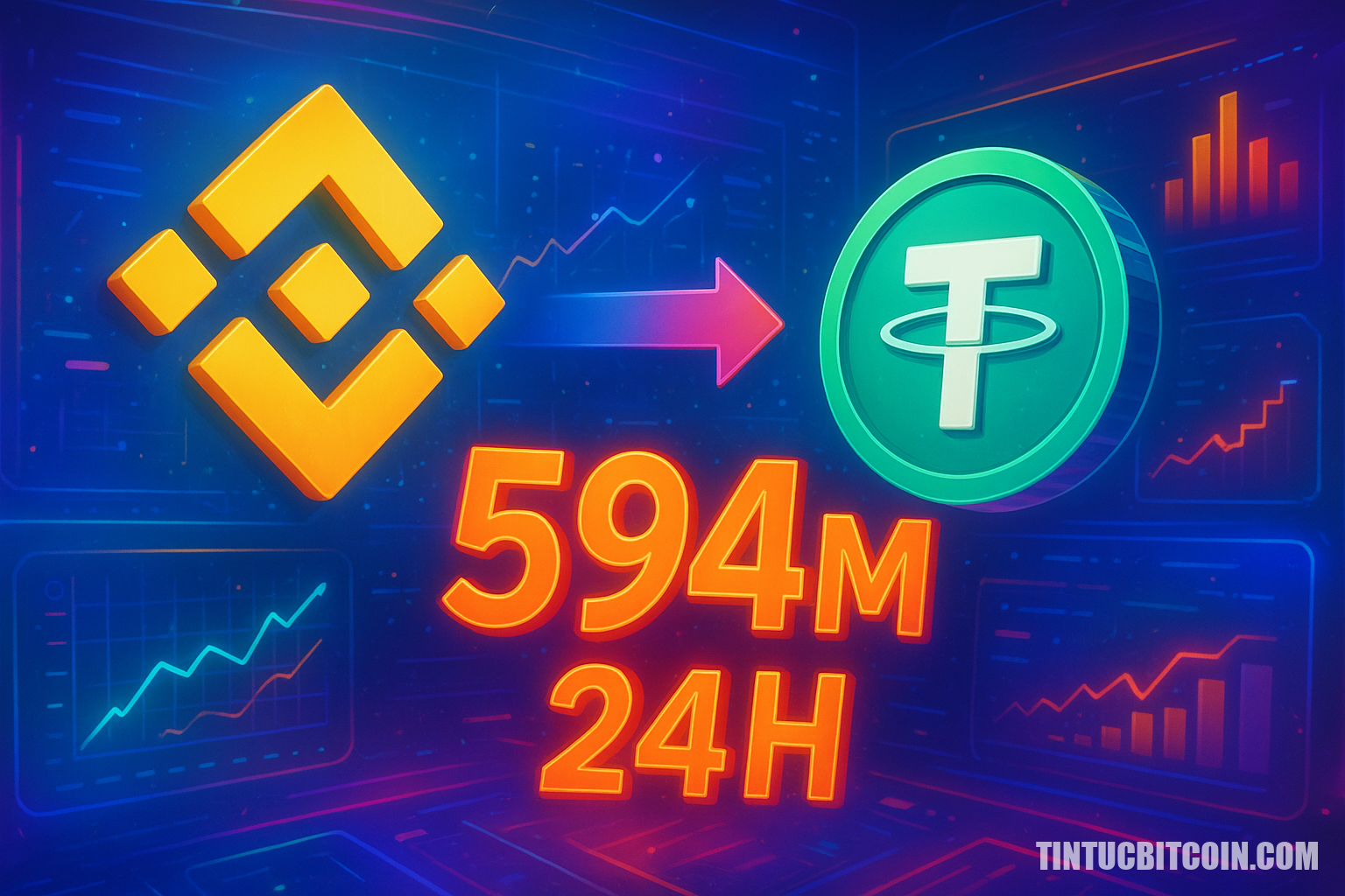 Binance ghi nhận dòng USDT ròng rút ra 594 triệu USD trong 24 giờ - Tin Tức Bitcoin - Cập Nhật Tin Tức Coin Mới Nhất 24/7 2026 Binance ghi nhận dòng USDT ròng rút ra 594 triệu USD trong 24 giờ