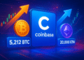 BlackRock nạp 5.212 BTC và 20.000 ETH lên Coinbase