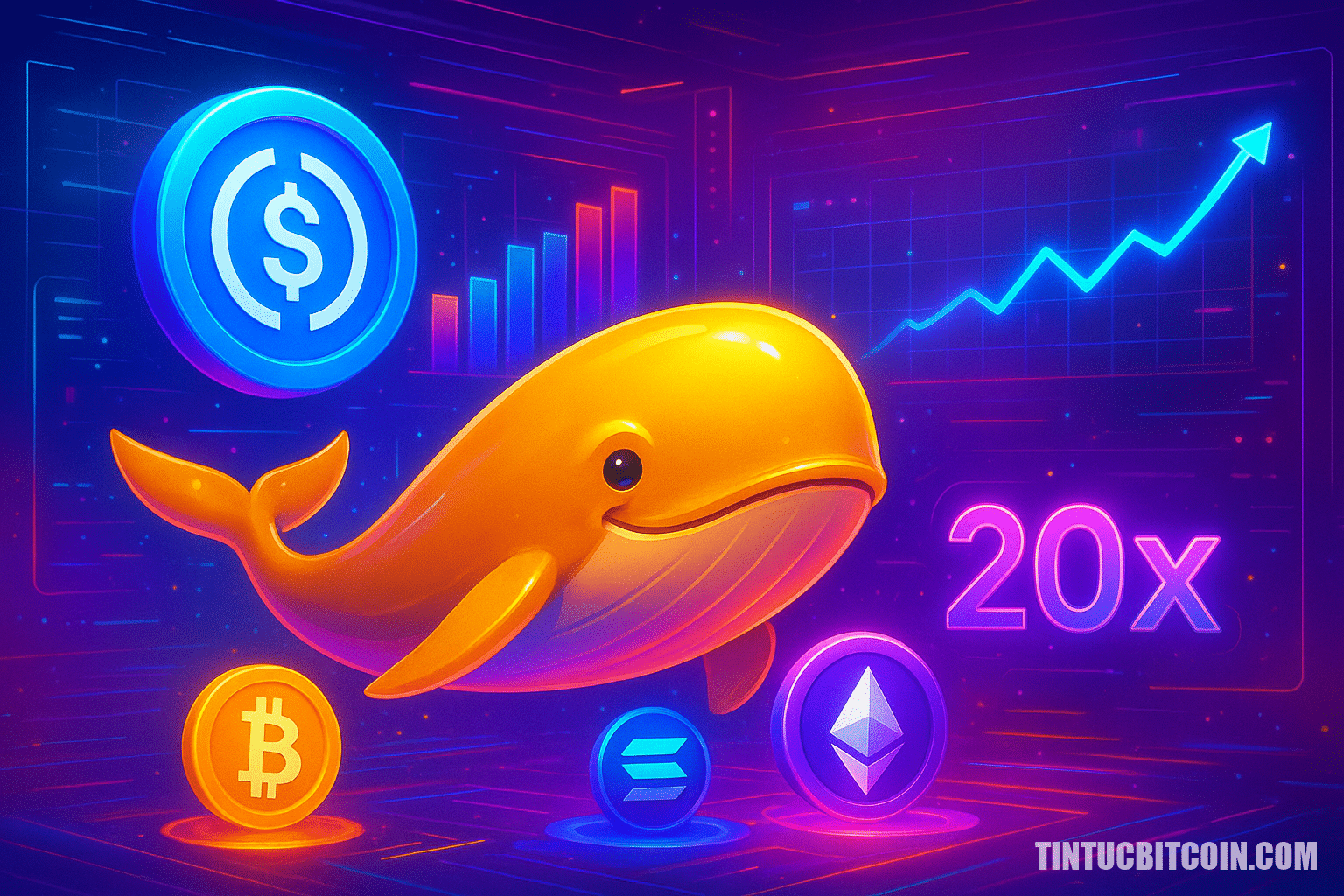 Cá voi nạp 6,68 triệu USDC lên Hyperliquid, mở short 20x BTC, SOL, ETH - Tin Tức Bitcoin - Cập Nhật Tin Tức Coin Mới Nhất 24/7 2026 Cá voi nạp 6,68 triệu USDC lên Hyperliquid, mở short 20x BTC, SOL, ETH