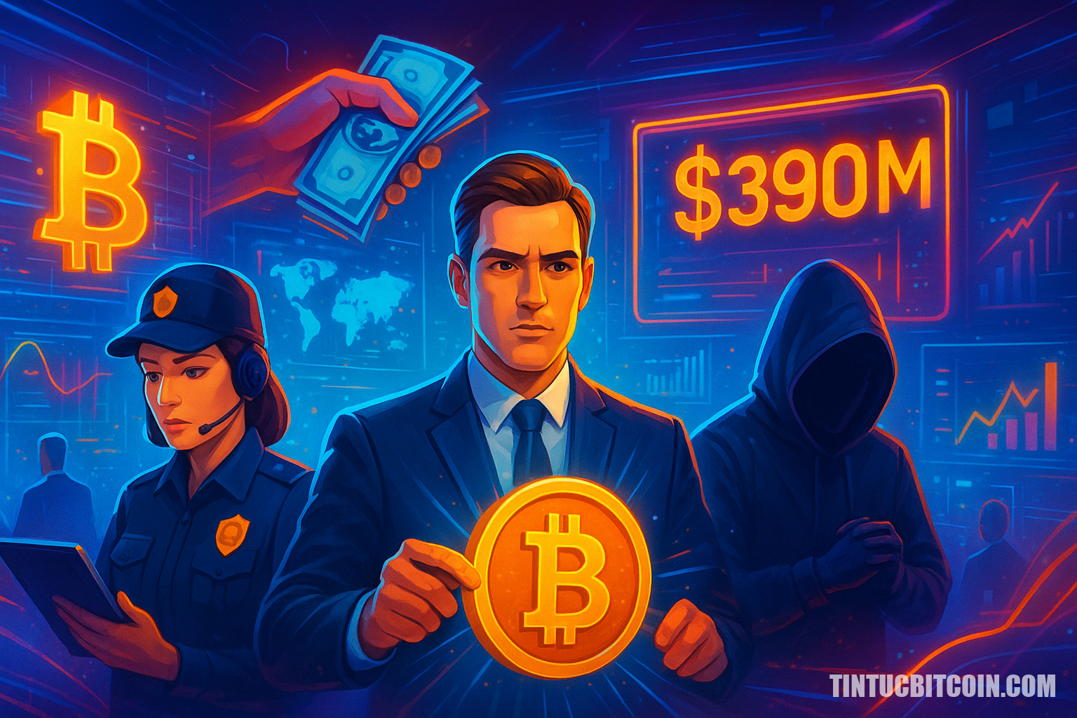 Liên minh quốc tế triệt phá đường dây rửa tiền crypto 390 triệu USD