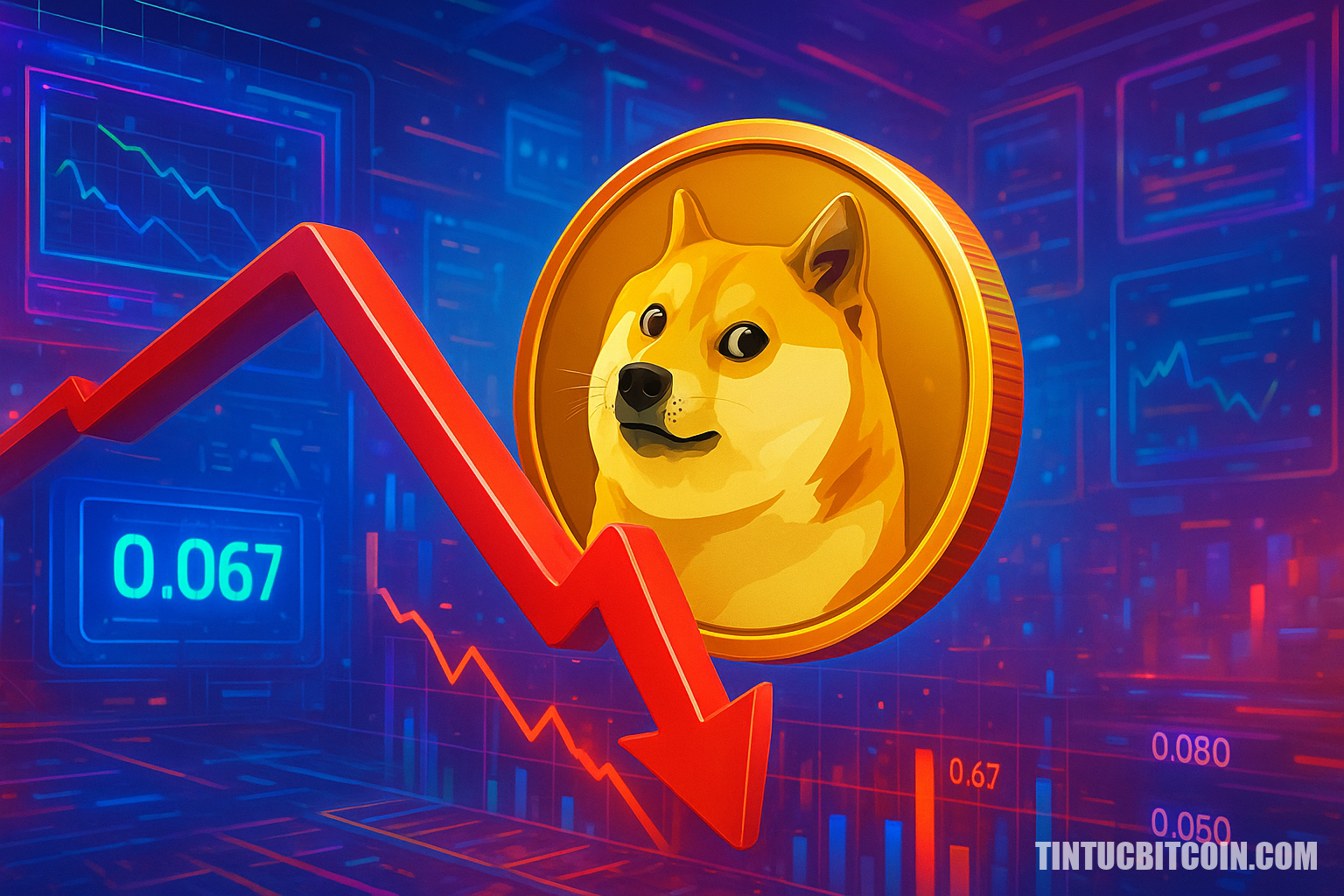 Dogecoin giảm xuống đáy 2023, có giữ trên 0,067 USD? - Tin Tức Bitcoin - Cập Nhật Tin Tức Coin Mới Nhất 24/7 2026 Dogecoin giảm xuống đáy 2023, có giữ trên 0,067 USD?