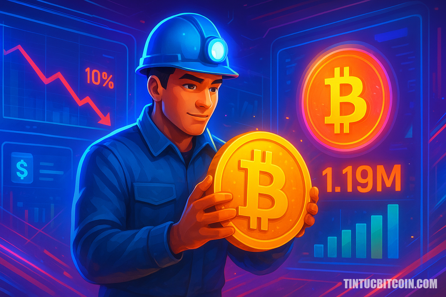 Thợ đào Bitcoin giữ 1,19 triệu BTC dù cổ phiếu giảm 10% - Tin Tức Bitcoin - Cập Nhật Tin Tức Coin Mới Nhất 24/7 2026 Thợ đào Bitcoin giữ 1,19 triệu BTC dù cổ phiếu giảm 10%