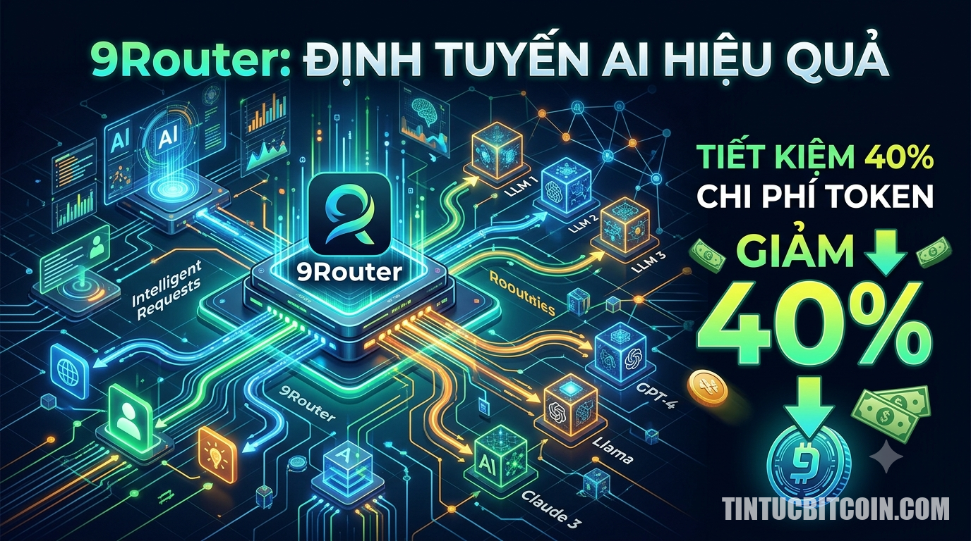 9Router là gì? Giải pháp tiết kiệm 40% chi phí token - Tin Tức Bitcoin - Cập Nhật Tin Tức Coin Mới Nhất 24/7 2026 9Router là gì? Giải pháp tiết kiệm 40% chi phí token - Tin Tức Bitcoin - Cập Nhật Tin Tức Coin Mới Nhất 24/7 2026